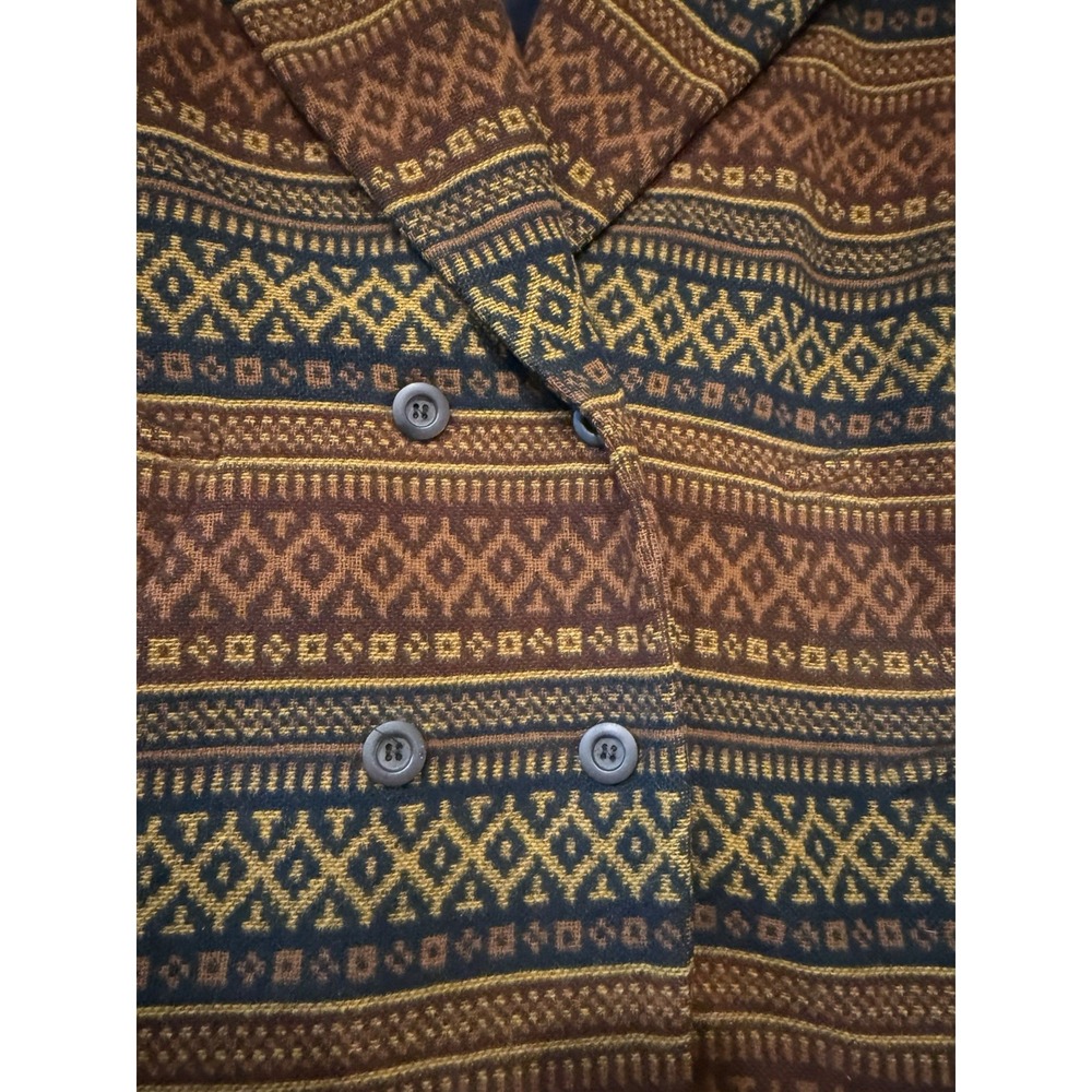VTG Alexon Womens Sz 12 Wool Coat Lined Southwest‎ Aztec Blanket Great Britain - Picture 2 of 12